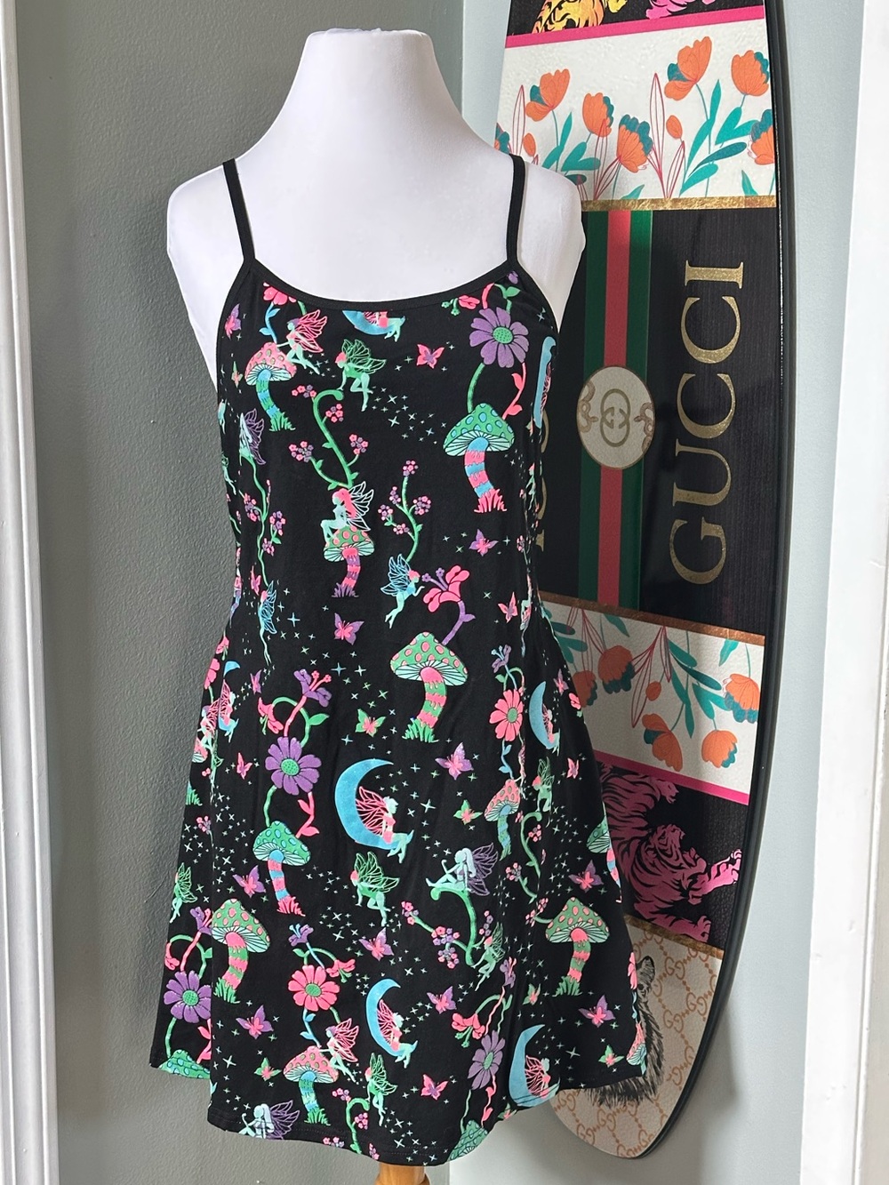 Sugar Thrillz Finding Fantasy Blacklight Glow in the Dark Sun Dress Fairycore